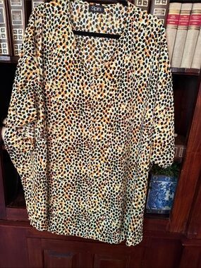 Spin! Multicolor Leopard Print Blouse
